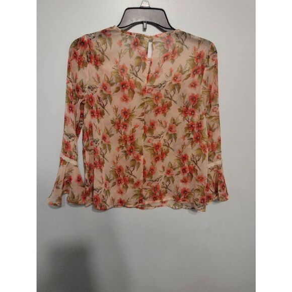 Disney Lauren Conrad Size XS Floral Blouse - Picture 3 of 3